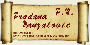 Prodana Manzalović vizit kartica